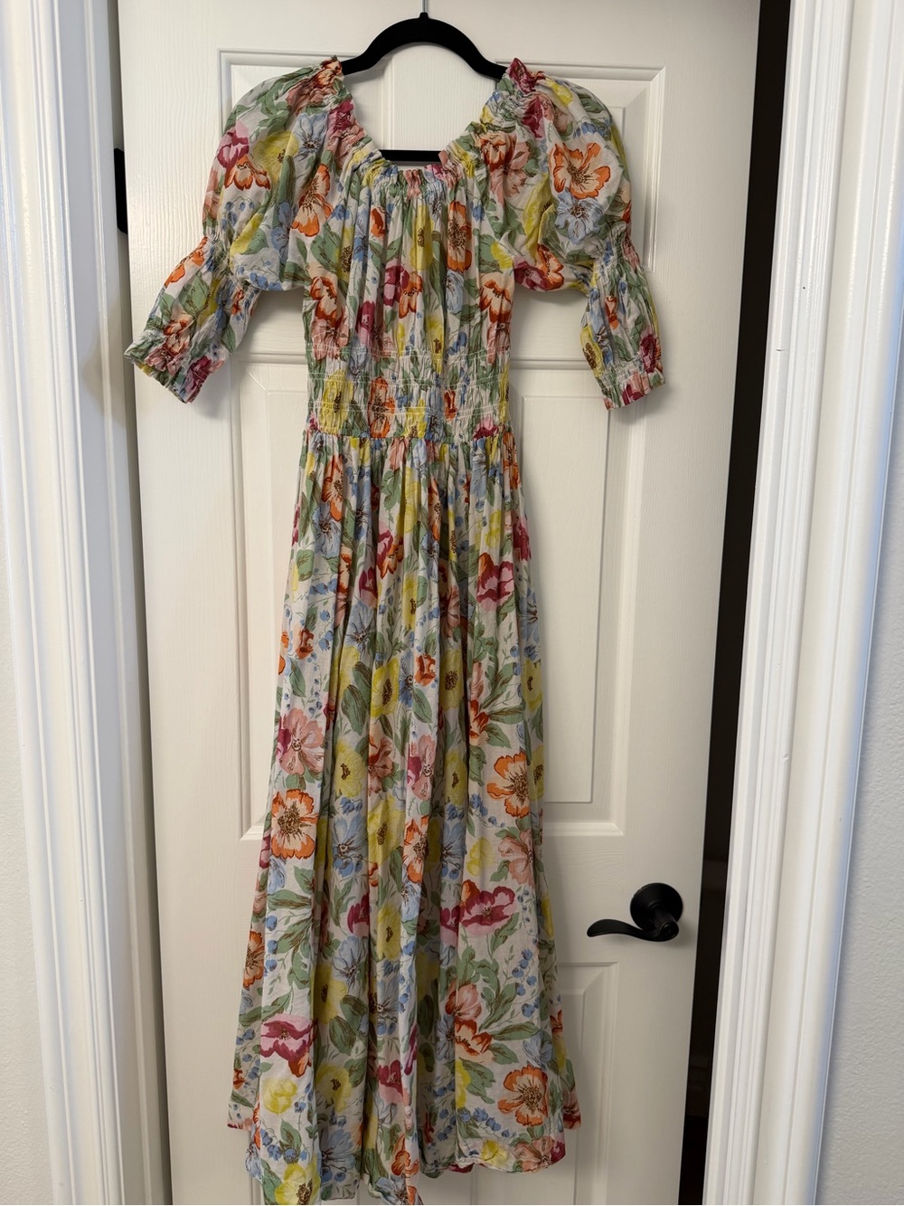 Doen Ischia Floral Puff-Sleeve Maxi Dress - Multicolor Florali